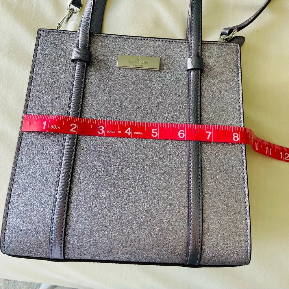 NWT- Kenzie Tote glitter mixed in top handle or crossbody options - Picture 8 of 10